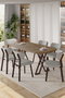 Hanah Home Axton - Atlantic Pine, Grey - Juego de mesa y sillas de 7 piezas